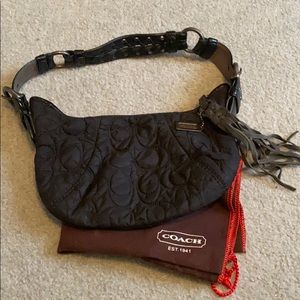 Black Coach Mini Hobo